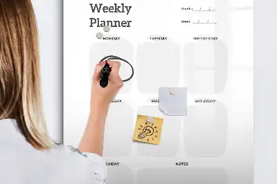 Tablica suchościeralna magnetyczna planer tygodniowy