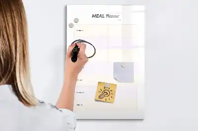 Tablica suchościeralna magnetyczna planer posiłków