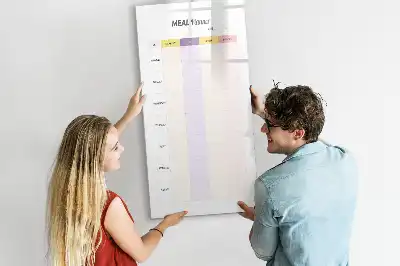 Tablica suchościeralna magnetyczna planer posiłków