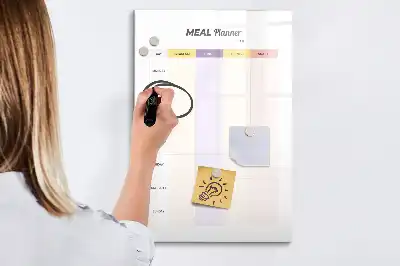 Tablica suchościeralna magnetyczna planer posiłków