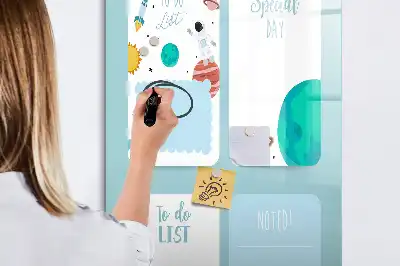 Tablica magnetyczna suchościeralna planer galaktyczny