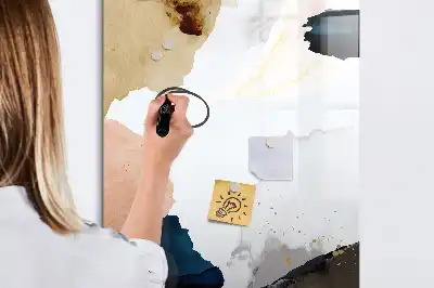 Tablica magnetyczna suchościeralna z nadrukiem abstrakcja akwarelowa