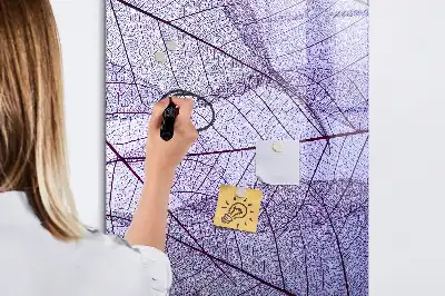 Tablica suchościeralna magnetyczna z motywem tekstury liścia