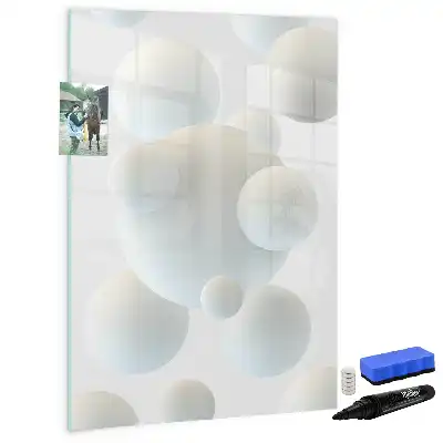 Tablica magnetyczna suchościeralna z motywem abstrakcji kuli