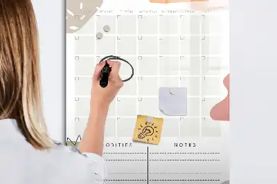 Tablica suchościeralna magnetyczna planer miesięczny
