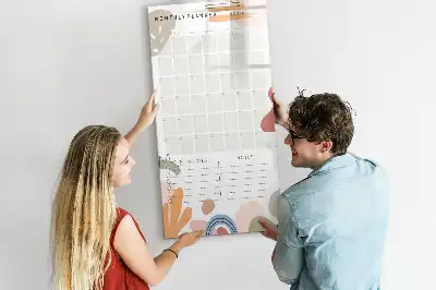 Tablica suchościeralna magnetyczna planer miesięczny