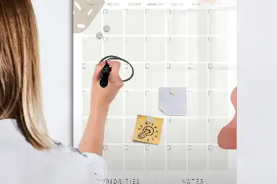 Tablica suchościeralna magnetyczna planer miesięczny