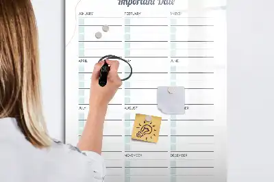 Tablica suchościeralna magnetyczna z motywem ważne daty