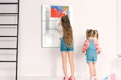 Tablica suchościeralna magnetyczna z nadrukiem cele miesięczne