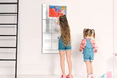 Tablica suchościeralna magnetyczna z nadrukiem cele miesięczne