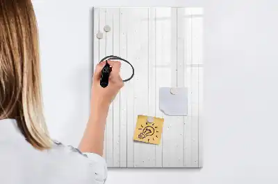 Tablica suchościeralna magnetyczna w ramie z naturalnego drewna