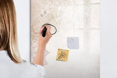 Tablica magnetyczna suchościeralna z motywem mandali