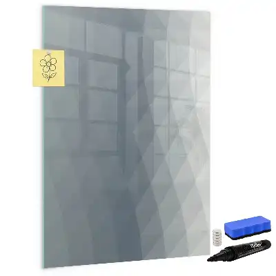 Tablica suchościeralna magnetyczna z motywem szarej abstrakcji fal