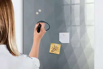Tablica suchościeralna magnetyczna z motywem szarej abstrakcji fal