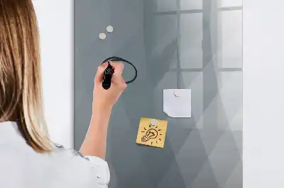 Tablica suchościeralna magnetyczna z motywem szarej abstrakcji fal