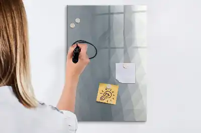 Tablica suchościeralna magnetyczna z motywem szarej abstrakcji fal