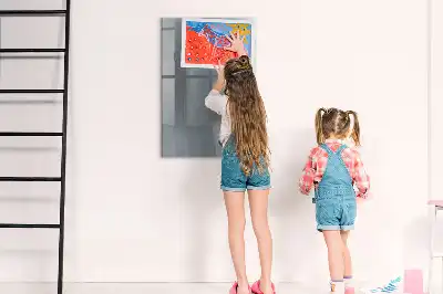 Tablica suchościeralna magnetyczna z motywem szarej abstrakcji fal