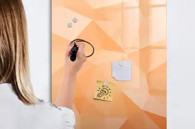Tablica magnetyczna suchościeralna z motywem abstrakcji trójkątów