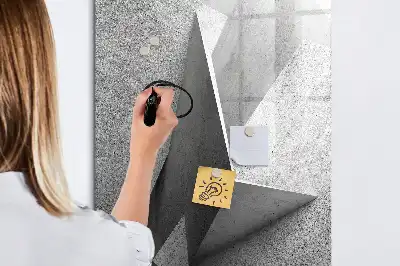 Tablica magnetyczna suchościeralna z motywem abstrakcji geometrycznej