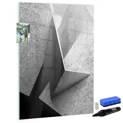 Tablica magnetyczna suchościeralna z motywem abstrakcji geometrycznej