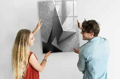 Tablica magnetyczna suchościeralna z motywem abstrakcji geometrycznej