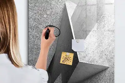 Tablica magnetyczna suchościeralna z motywem abstrakcji geometrycznej