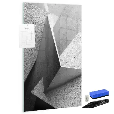 Tablica magnetyczna suchościeralna z motywem abstrakcji geometrycznej