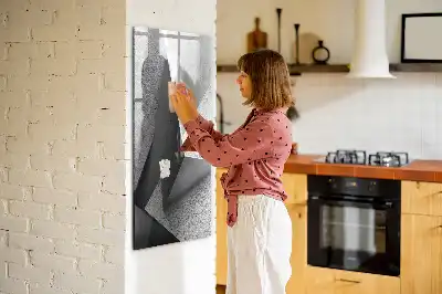 Tablica magnetyczna suchościeralna z motywem abstrakcji geometrycznej