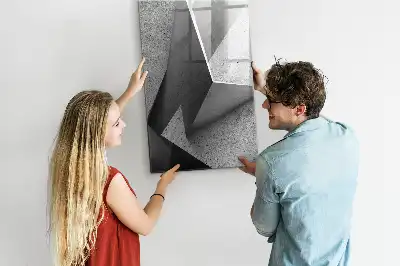 Tablica magnetyczna suchościeralna z motywem abstrakcji geometrycznej