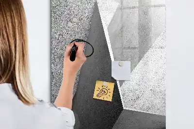 Tablica magnetyczna suchościeralna z motywem abstrakcji geometrycznej