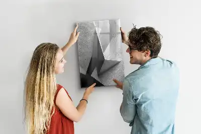 Tablica magnetyczna suchościeralna z motywem abstrakcji geometrycznej