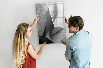 Tablica magnetyczna suchościeralna z motywem abstrakcji geometrycznej
