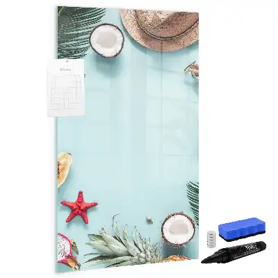 Tablica suchościeralna magnetyczna w wersji Letnia kompozycja