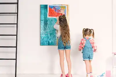 Tablica magnetyczna suchościeralna z motywem morskiej plaży