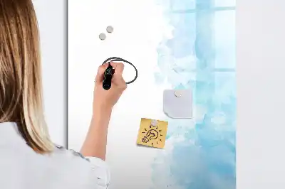 Tablica magnetyczna suchościeralna z motywem akwarelowych plam