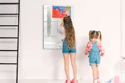 Tablica magnetyczna suchościeralna w szare linie