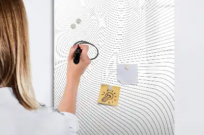 Tablica magnetyczna suchościeralna w szare linie