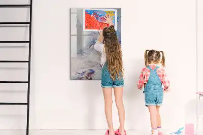 Tablica suchościeralna magnetyczna z motywem abstrakcji malarskiej