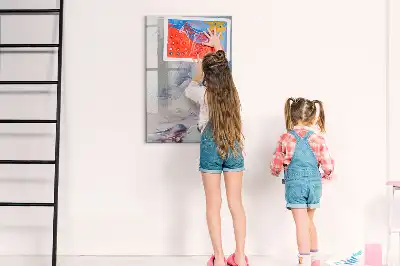 Tablica suchościeralna magnetyczna z motywem abstrakcji malarskiej