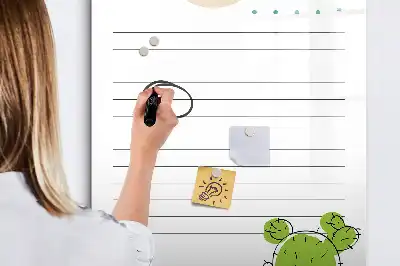 Tablica suchościeralna magnetyczna z listą rzeczy do zrobienia
