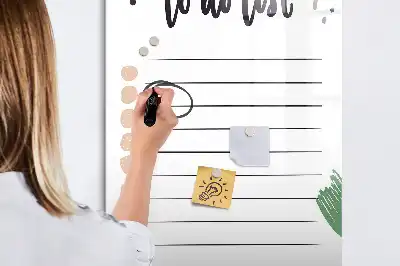 Tablica magnetyczna suchościeralna z motywem listy rzeczy do zrobienia