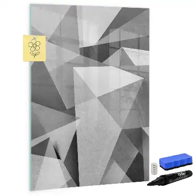 Tablica suchościeralna magnetyczna z motywem abstrakcji geometrycznej