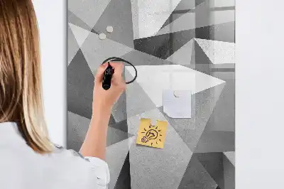 Tablica suchościeralna magnetyczna z motywem abstrakcji geometrycznej