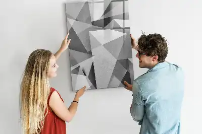 Tablica suchościeralna magnetyczna z motywem abstrakcji geometrycznej