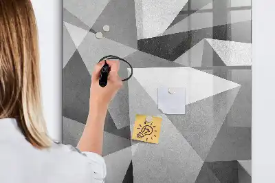 Tablica suchościeralna magnetyczna z motywem abstrakcji geometrycznej