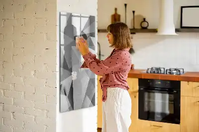 Tablica suchościeralna magnetyczna z motywem abstrakcji geometrycznej