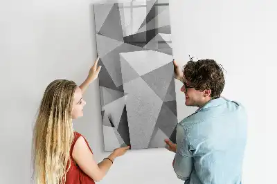 Tablica suchościeralna magnetyczna z motywem abstrakcji geometrycznej