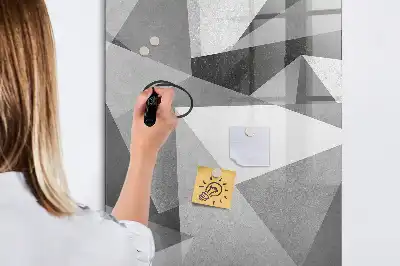 Tablica suchościeralna magnetyczna z motywem abstrakcji geometrycznej