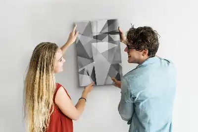 Tablica suchościeralna magnetyczna z motywem abstrakcji geometrycznej