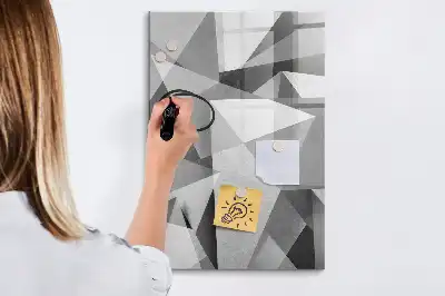 Tablica suchościeralna magnetyczna z motywem abstrakcji geometrycznej
